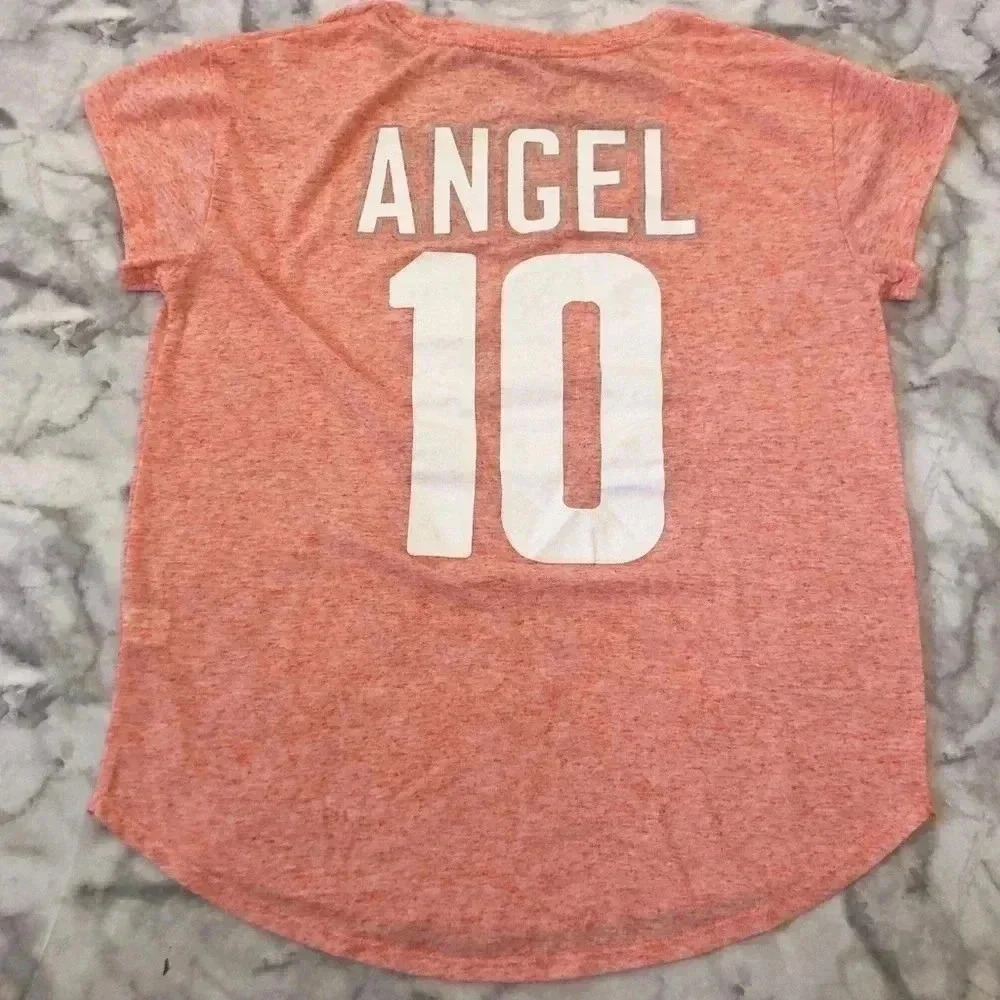 Victoria's Secret VS Angel Heathered Orange V Neck Tee Women's Size S